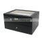Store More Watch Box Large 20 Mens Black Leather Display Glass Top Jewelry Case Organizer