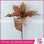 Letters and rust bells linen poinsettia christmas decorations