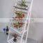 High quality garden decor foldable stand flower shelf wooden ladder design shelf