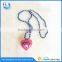 USA independence day LED flashing flag pendant with beads necklace