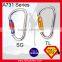 25KN Mountaineer Climbing D Type Aluminum Carabiner For Wild Sports