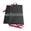 custom gold logo matte black ribbon closure flat folding baby clothes paper packaging box