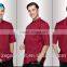 OEM Fashion Designer Poly Cotton Red Hotel Men Jacket Chef Uniform