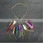 colorful feather handmade woven cord hair accessories fashion women feather headbands hair jewelry for party 2016