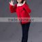 Children's sweater for girls high quality casual red cardigan in stock