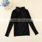 baby girls bottoming shirt sweatesr with lace knit shirts for kids in black and white color