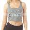 2016 New Arrival Women's Crop Top Printed Grey 5% Elastane 95% Cotton Fitness Tank Top Slim Fitted Gym Tank Top Crop Tee