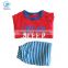 2pcs Sets Baby Sleepsuit 100% Cotton Long Sleeve Top And Stripe Footed Pants Kids Clothes Set