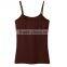 high quality various color cotton/spandex spaghetti strap women white tank top
