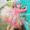 2015 super fluffy purple with Turquoise blue kids parth birthday pettiskirt tutu