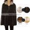 Factory wholesale women quarter zip true grit frosted collar monogrammed fleece pullover