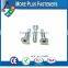 Made in Taiwan Slotted Crossed Hexagon Socket Drive Undercut Flat Head or Button Head Zinc Finish Steel Machine Screw