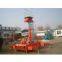 Telescoping hydraulic lift/inclinable lift platform