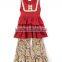 adorable turkey embroidery chevron thanksgiving boutique girls dress
