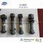 Rail fish bolt for railway fastening system, track bolt high tensile, railroad construction fastener bolt,Hex/oval head bolt