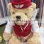 Soft material custom teddy bear plush police teddy bear uniform teddy bear