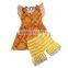china wholesale clothing flutter sleeve dress with stripe shorts outfits newborn baby clothing import kids clothes