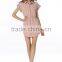 Lady Summer Plus Size Ladies Chiffon Lapel Collar Dress for Women Shirts Short Sleeve Blouse Female Dresses With Belt