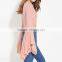 Latest Fashion Hot Sex Photo Image Girls Flare Long Sleeve V Neck Design Womens Slim T Shirt Blouse