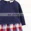 Long sleeve contrast names of girls dresses