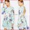 Without dress sexy girls photo women floral printed patterned skater dress