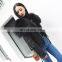 High Fashion Red Real Leather Jackets for Women / Raccoon Fur Collar Leather Jacket Made in China