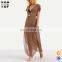 Wholesale women sexy summer dress beach split sheer swimwear swimsuit cover up