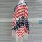 2016 USA national day lady summer beach dress USA beach shawl cape