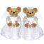 2018 Valentine Gift White Teddy Bear Soft Plush Toy Pretty Couple Bride And Groom I love you Teddy Bear