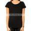 High Street Fashion Short Sleeve 100%Cotton Black Women T Shirt