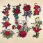 2017 wholesale accessories ptches embroidery sequin iron on applique iron on patches flower