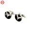 custom shape round bule diamond cufflinks for gift