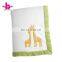 Animal Design Applique Embroidery Newborn Blanket Super Soft Comfortable Coral Fleece Baby Blanket