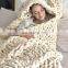 Hot Sale Super Chunky Chenille Hand-woven wholesale High Quality Knitted Throw Blanket