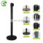 4 PCS Queue Stanchions with 2m Retractable Belt from China