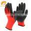 China 3/4 Latex Coated Palm Gloves Industrial Latex Cotton Work Gloves Blue Latex Rubber Dipped Gloves