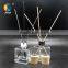 135ml square shape reed diffuser glass diffuser bottle with aluminium cap for home decoration