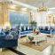 Royal Antique  Flannel Fabric Leather Couch Living Room Sofa Set Furniture In Prefab House