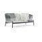 Popular Modern Customized Sectional outdoor fabric Sofa Sets Aluminum luxury Italy design Lounges garden furniture