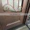 new custom fancy exterior front design durable bronze color modern double entry solid wrought iron doors