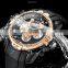 BIDEN 0138 Men's Fashion&Casual Watch Japan Quartz Movement Silicone Band Business Watch Auto Date