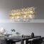 Rectangle Round Snowflake Chandelier Lamp Clear Dandelion Crystal Chandelier Pendant Light