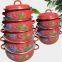 6pcs Vitreous Enamel Pot