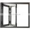 Modern popular design aluminum folding  exterior  vertical folding windows