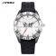 SINOBI Creative Men's Sport Watch 316L Steel Case Silicone Band Luminous Pointer Rotation Bezel Japanese Quartz Movement 1250G