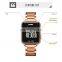 Custom Logo Skmei 1852 Fashion Men Sports Digital Watch LED Stainless Steel Waterproof Gold Watch Men's Watch Relogio Masculin