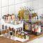Hot Sale 2 Tier Multi-Purpose Bathroom Organizer Kitchen Sink Organiser Rack Under Sliding Cabinet Basket With Slide Drawer