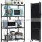 4 Tier Heavy Duty Foldable Metal Rack Garage Kitchen Storage Shelving Unit Wheels Moving Easily Organizer Shelves Holder