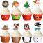 Christmas Party Lovely Decorations Mini Christmas Cake Toppers Xmas Silicone Cupcake Ornaments