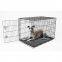 Best quality large outdoor large folding wire pet cages carriers,black pet kennel cage for sale